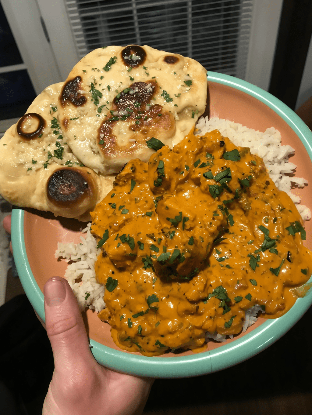 Butter Chicken & Yogurt-Flour&nbsp;Naan
