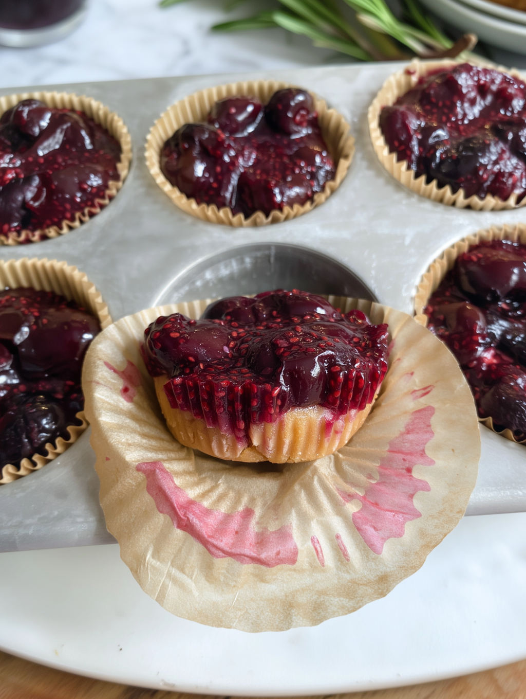Peanut Butter Cherry Chia Jam&nbsp;Cups