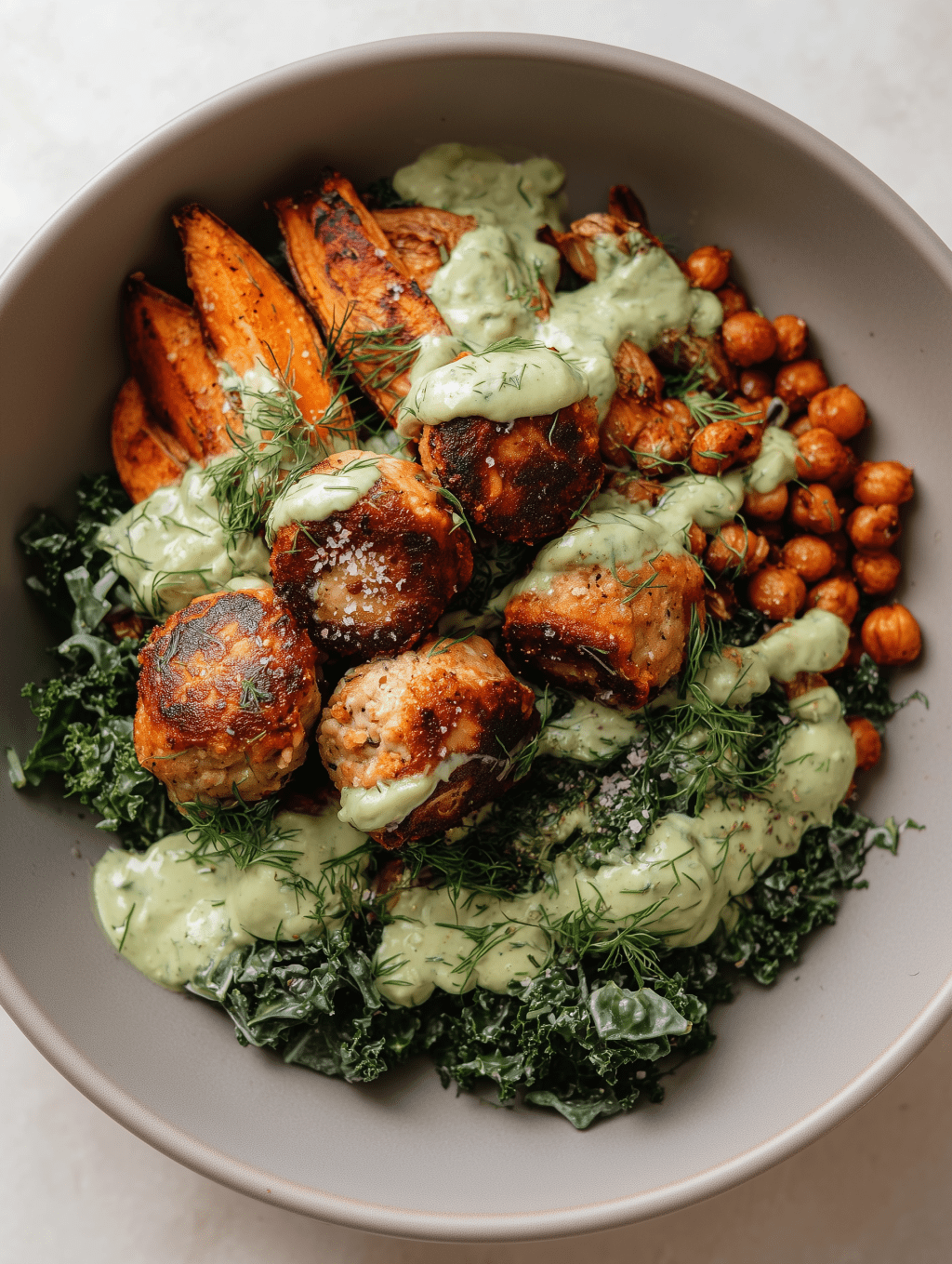 Herby Chicken Meatball&nbsp;Bowl