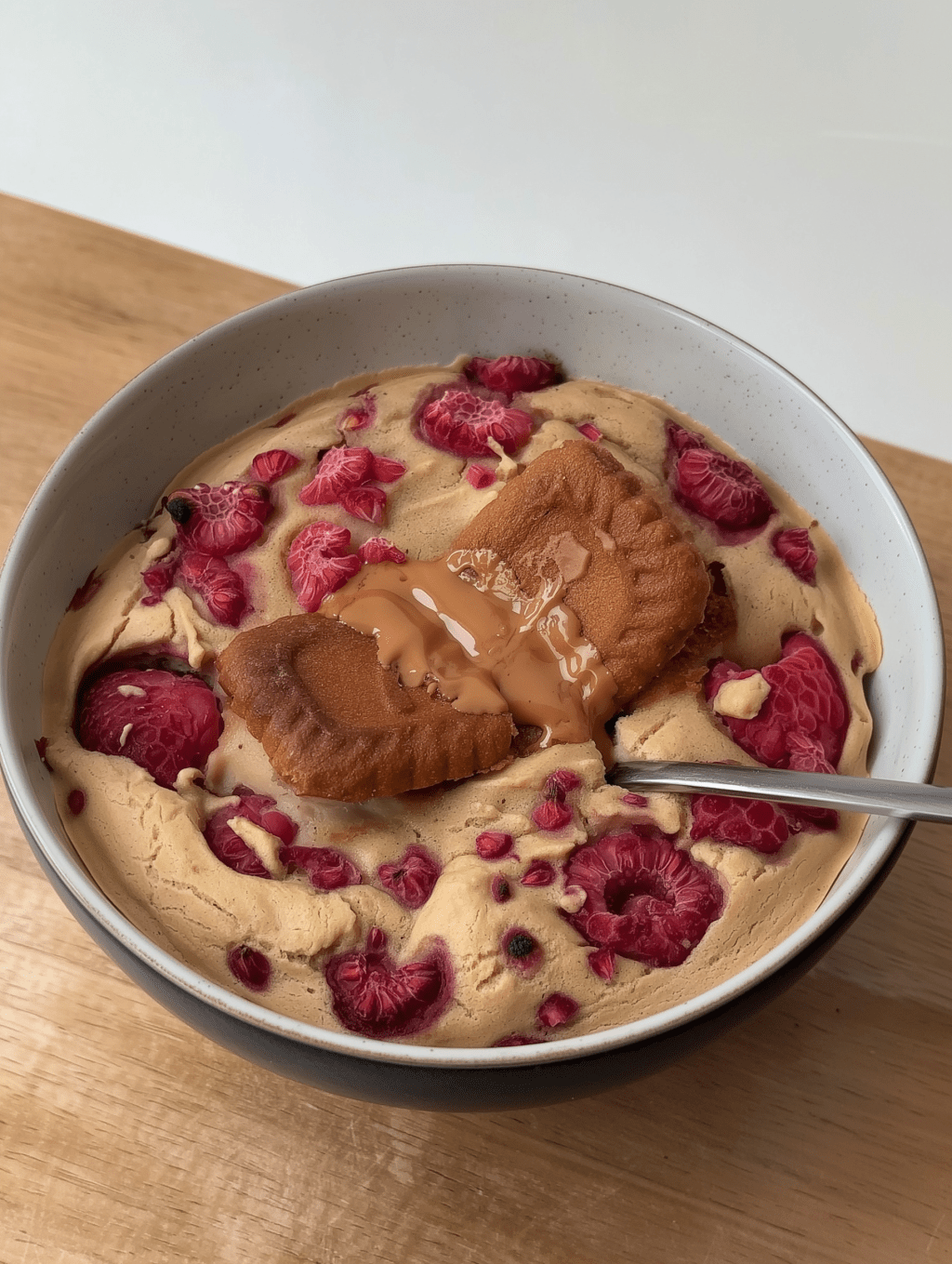 Raspberry Biscoff Protein Baked&nbsp;Oats