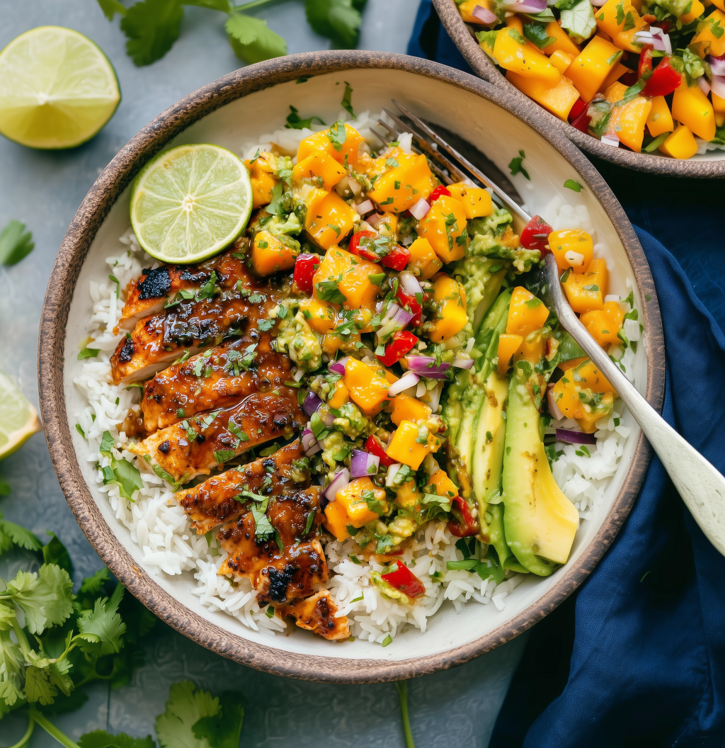 Cilantro Lime Chicken Bowl with Mango&nbsp;Salsa