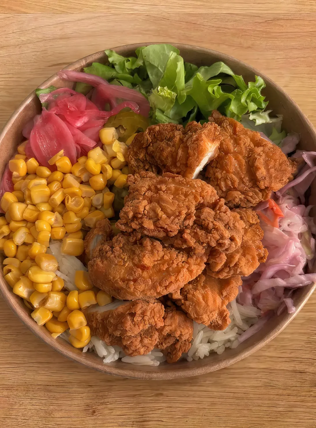 Crispy Air-Fried Chicken Rice Bowl