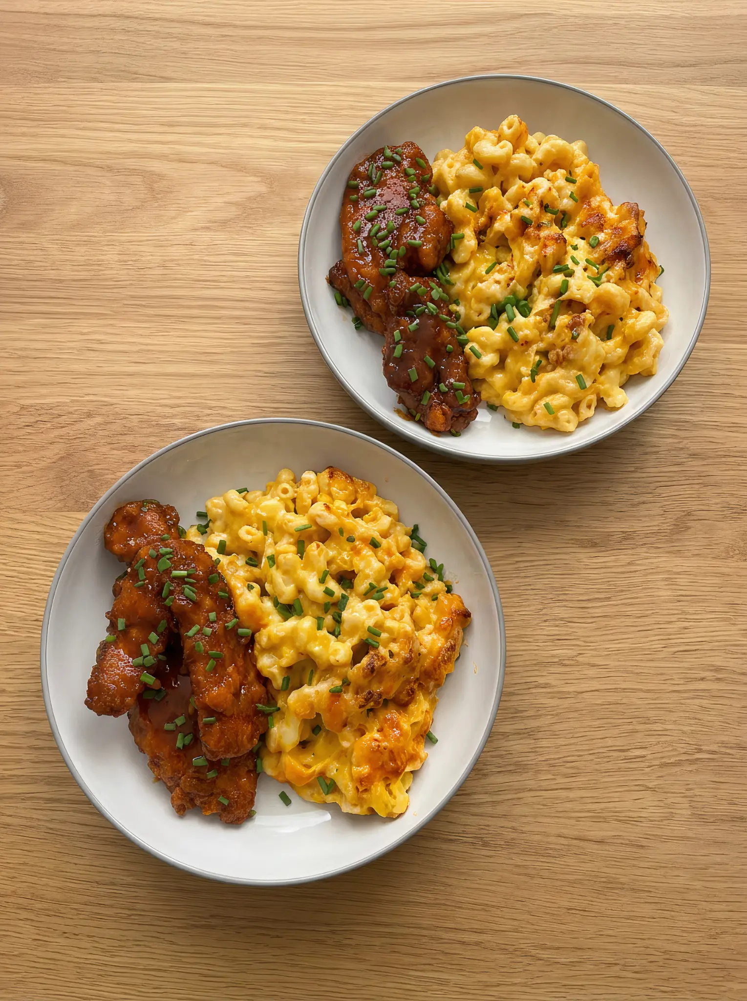 Mac n Cheese with Hot Honey Chicken Tenders